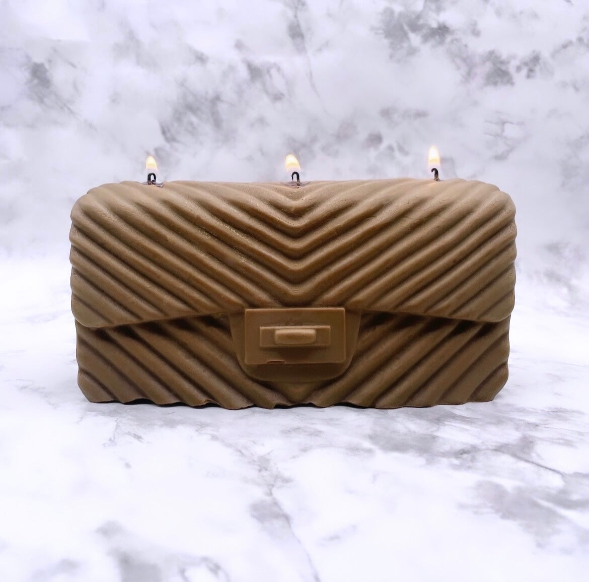 Scented Chevron Handbag Soy Candle | Home Decor for Women