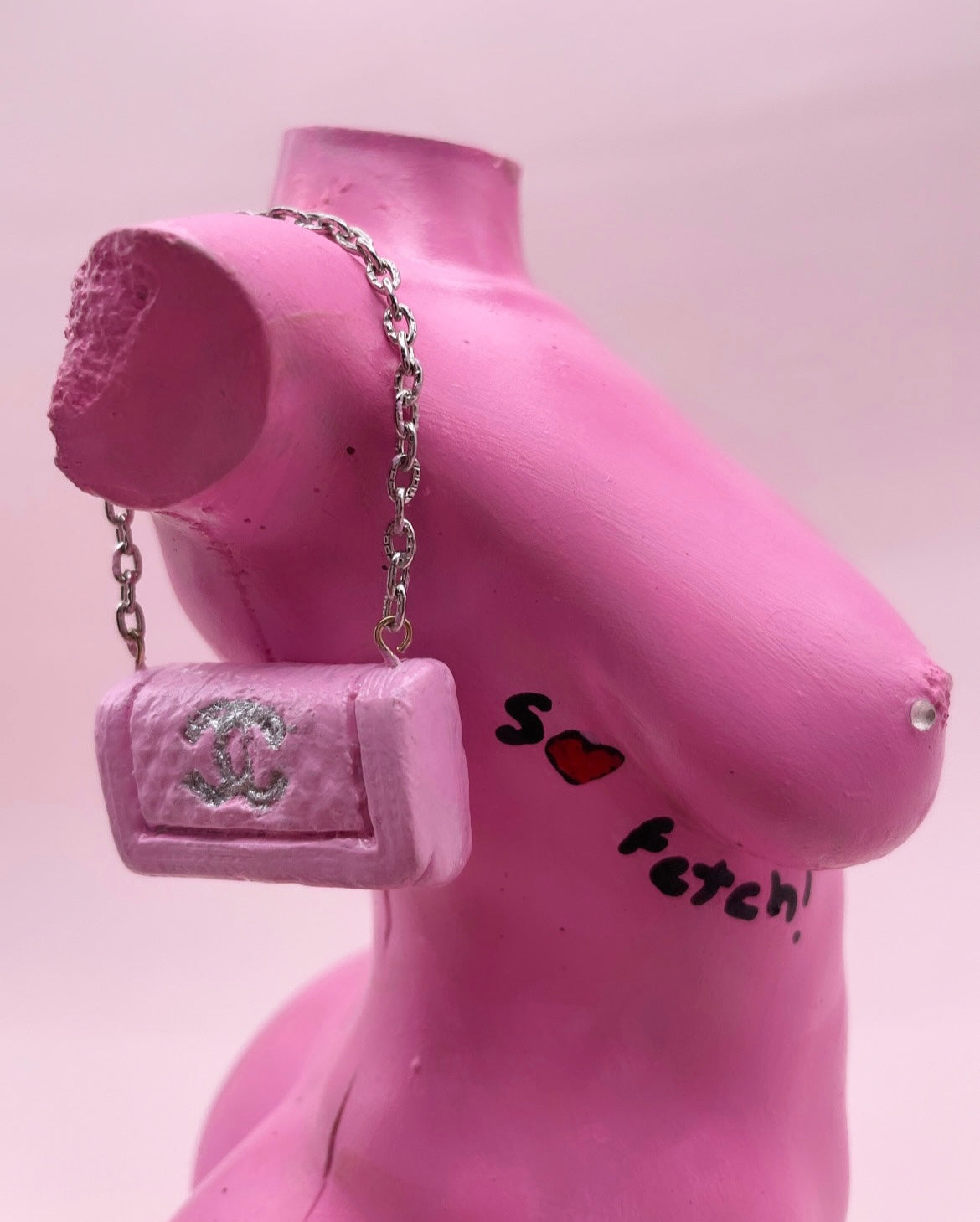 Burn Book Inspired Torso Statue | Unofficial Mean Girls One of a Kind Pink Sculpture